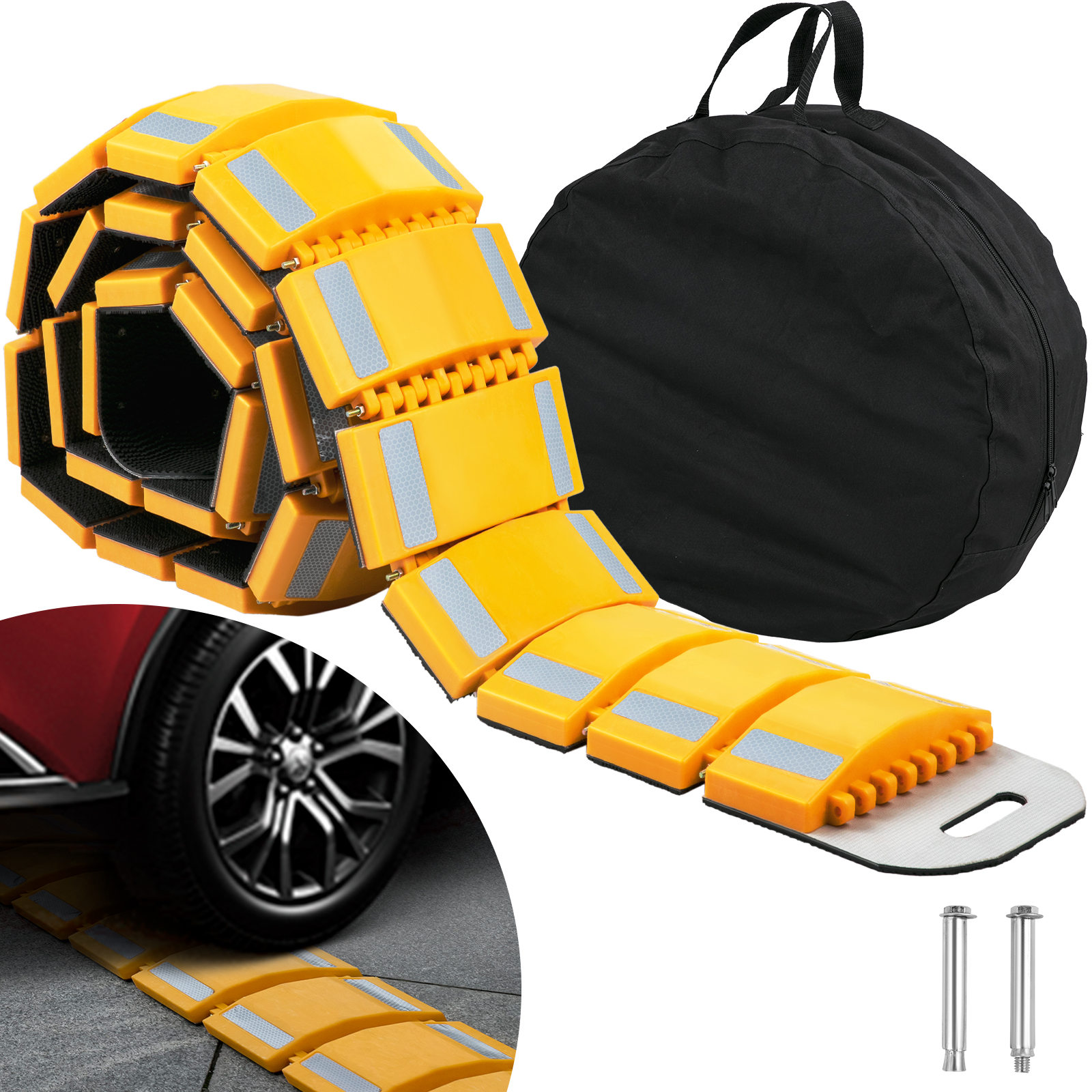 Vevor Portable Speed Bump Speed Hump 9.8 Ft Rubber Speed Bumps For Driveway от Vevor Many GEOs