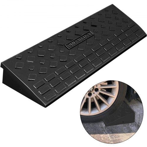 VEVOR Rubber Ramp Access Curb 35x10x3.7in Threshold Ramp for Driveway Loading