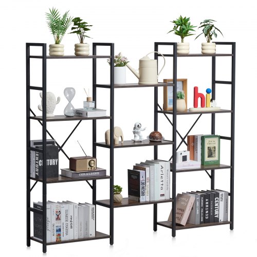 

VEVOR Metal Bookshelf Rustic Bookshelf 11-Tier for Living room Bedroom & Office