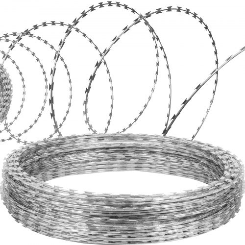 

VEVOR Razor Wires Razor Barbed Wire 148ft 3 Coils Razor Wire Fencing Razor Fence