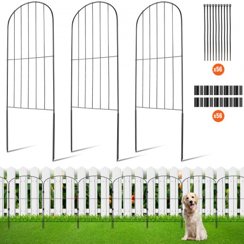 

VEVOR Garden Fence, No Dig Fence 61 x 33 cm Animal Barrier Fence, Underground Decorative Garden Fencing with 5.08 cm Spike Spacing, Metal Dog Fence for the Yard and Outdoor Patio, 28 Pack