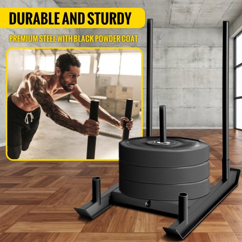 Weight Sled System  Power Speed Push Pull Drag Strength Training Exercise Plate 