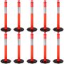 Traffic Cones / 44" Delineator Cones/posts, Box Of 10 Posts, With 11lb Base
