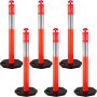 Traffic Cones / 44" Delineator Cones/posts, Box Of 6 Posts, With 11lb Base