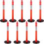 Traffic Cones / 44" Delineator Cones/posts, Box Of 9 Posts, With 11lb Base
