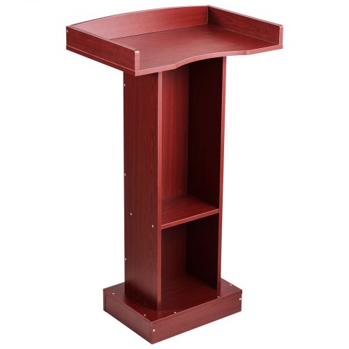 

VEVOR Podium Stand 1040 mm Wooden Lectern with Storage Shelf Classroom Church