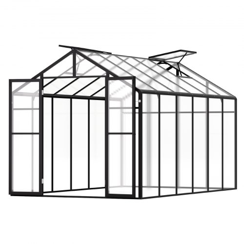 

VEVOR Polycarbonate Greenhouse 8 x 12 Ft Outdoor Walk-in Greenhouse for Garden