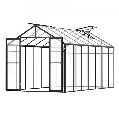 

VEVOR Polycarbonate Greenhouse 8 x 14 Ft Outdoor Walk-in Greenhouse for Garden