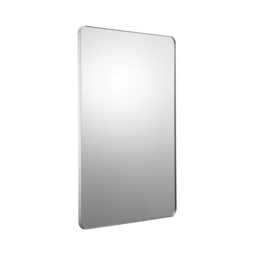 VEVOR Wall Mounted Makeup Mirror, 0.15" Thick, 36" x 48" Mirror with Aluminium Alloy Frame & Explosion-Proof Film, Scratch-Resistant Mirror with Z-Sha