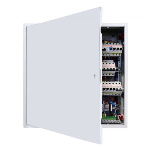 VEVOR Access Panel for Drywall, 64x64 cm Galvanized Steel Access Door, Easy Install Hinged Service Panel with Screwdriver Latch, for Ceiling Plumbing Electrical, 62x62 cm Cutout Size White
