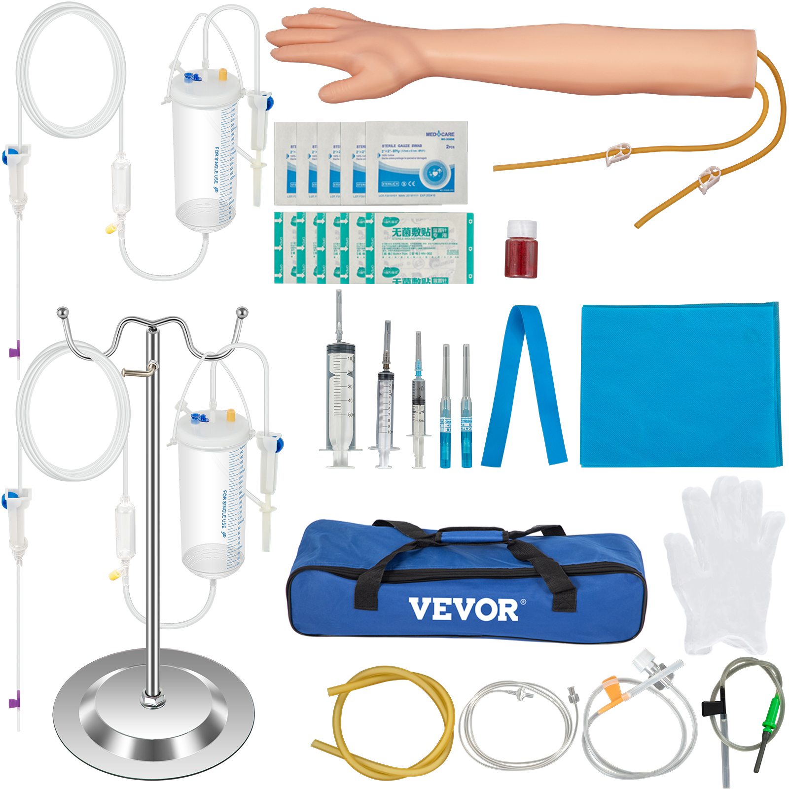 Vevor Intravenous Practice Arm Kit Phlebotomy Arm 25 Pieces Pvc For Venipuncture от Vevor Many GEOs