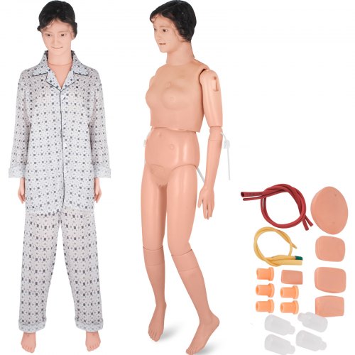 Teaching Model Patient Care Human Manikin Women Flexible Pvc Material Durable