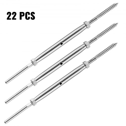 Lag Screw for 1/8" Cable Railing 10x Details about   T316 Stainless Steel Hand Swage Tensioner 