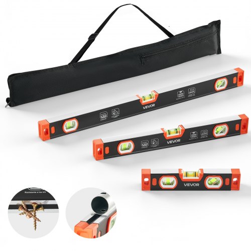 Three-Piece Magnetic Torpedo Leveler Tool Set