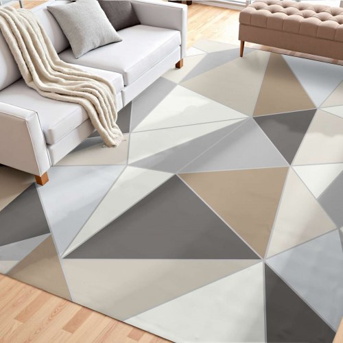 

VEVOR Large Area Rug 5x7 ft Anti-Skid Indoor Floor Mat Modern Charcoal Gray