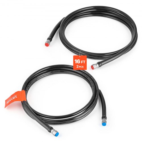 

VEVOR Hydraulic Hose Kit, 16 ft 2-Piece Leak-Proof TPEE Outboard Steering Hose Kit with 304 Stainless Steel Connector, Compatible with Marine Outboard Steering Systems, 20 MPa Max Working Pressure