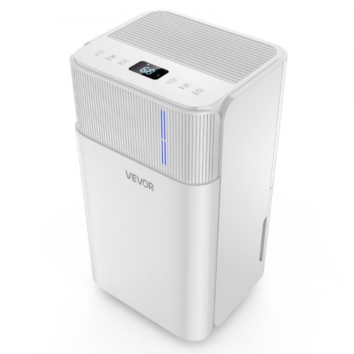 

VEVOR 30 Pints Dehumidifier for Home & Basement, Drain Hose for Commercial & Industrial Use, Smart Humidity Control, Low Noise for Large Rooms, Warehouses, Bedrooms & Storage, Large Coverage,White