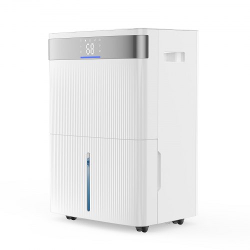 

VEVOR 80 Pints Dehumidifier for Home & Basement, Drain Hose for Commercial & Industrial Use, Smart Humidity Control, Low Noise for Large Rooms, Warehouses, Bedrooms & Storage, Large Coverage,White