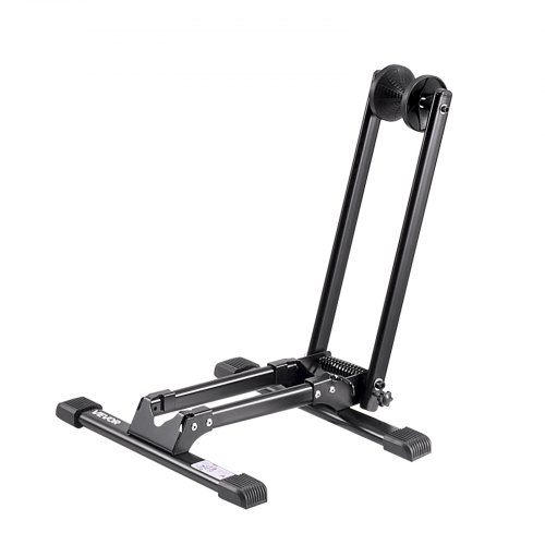 

VEVOR Bike Rack, Fits 20 to 29 Inch Mountain & Road Bikes, Alloy Steel Rust-Resistant Bike Floor Stand Rack, Foldable Bicycle Stand for Entryway, Garage, Home Bikes Parking & Storage, 1 Pack, Black