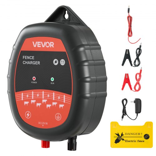 

Electric Fence Charger 10kV 1J AC DC Electric Fence Energizer 1.86 Miles Range