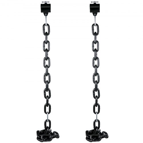 VEVOR 1 Pair Weight Lifting Chains, 16KG Weightlifting Chains With Collars, Olympic Barbell Chains Black, Weight Chains For Bench, Bench Press Chains Weighted Chains For Workout Power Lifting(Black)