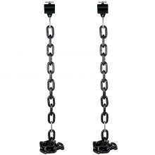 VEVOR 1 Pair Weight Lifting Chains, 16KG Weightlifting Chains With Collars, Olympic Barbell Chains Black, Weight Chains For Bench, Bench Press Chains Weighted Chains For Workout Power Lifting(Black)