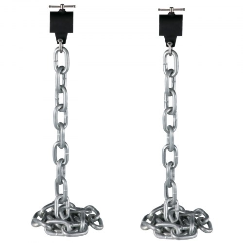 Weight Lifting Chains Pairs 35lb/16KG Olympic Barbell Chain Training w/Collars