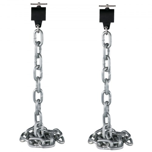 

VEVOR Weight Lifting Chains, 1 Pair 44LBS/20kg Weight Lifting Chains,Bench Press Chains with Collars, 5.2ft Barbell Chains Weight Chains for Power Lifting, Silver