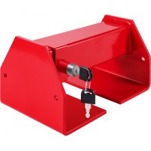 VEVOR Shipping Container Lock, 9.84"-17.32" Locking Distance, Bright Red Powder-Coated with 2 Keys, Secure Your World