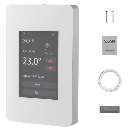 7 Day Programmable Thermostat for Underfloor Heating Pump TFT Display