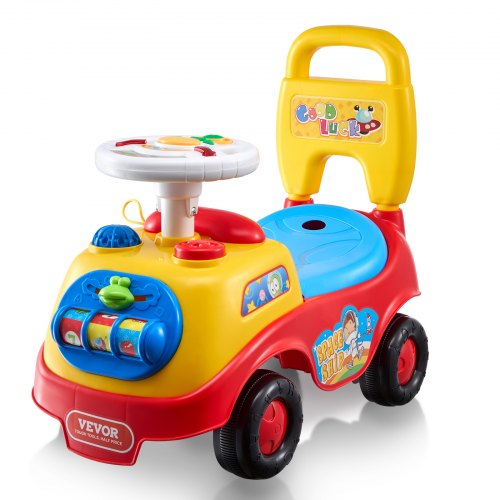 VEVOR Ride On Push Car for Toddlers, Ages 1-3, Ride Racer, Sit to Stand Toddler Ride On Toy, Classic Kids Ride On Car with Music Steering Wheel, Horn-image-010426408611