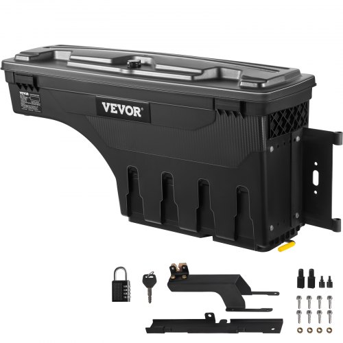 VEVOR Truck Bed Storage Box Lockable Pivot for 2015-2020 Ford F150 Passenger