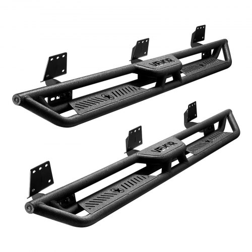 

VEVOR Running Boards, 6 Inches Side Steps Compatible with 2019-2025 Dodge Ram 1500 Crew Cab(Not Fit 2019-2025 1500 Classic), Black Carbon Steel Nerf Bars, 550 lbs Load Capacity, Wide Non-Slip Hollow Surface with Rustproof Coating