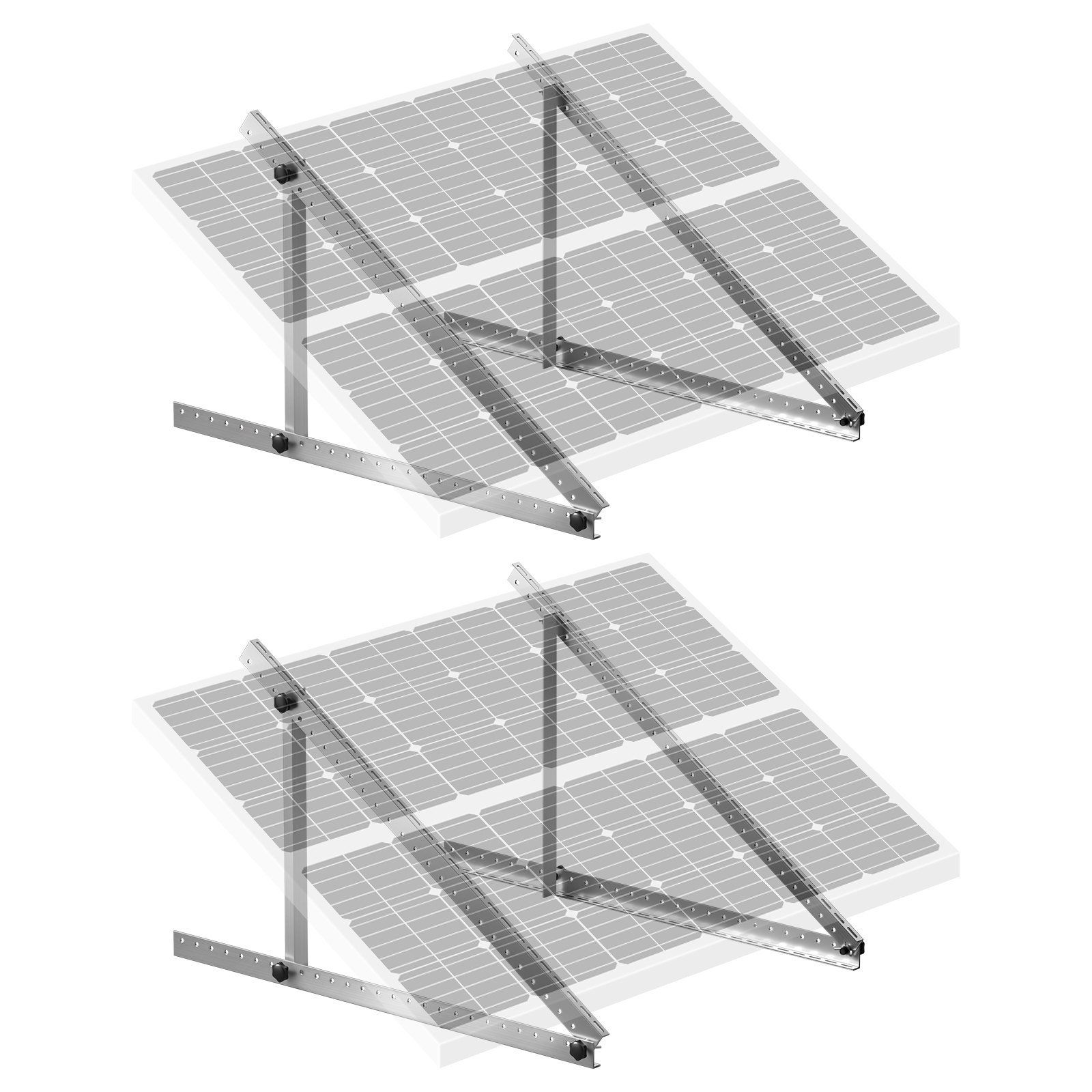 2 komplekti päikesepaneelide kinnitusklambrid 114 cm, 120 kg, 400 W
