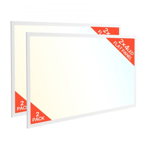 2x4 FT LED Flat Panel Light 7800LM Ceiling Light Fixture 4000K/5000K/6000K 2 PCS KDSLEDMBD2JTJRV4A001V6