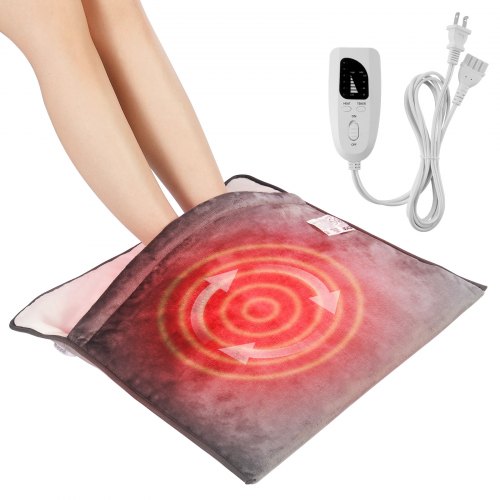 

VEVOR Electric Heated Foot Warmer Soft Flannel Foot Heating Pad 21.5" x 19.0