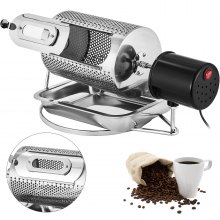 Stainless Steel Coffee Bean Roasting Machine Coffee Roaster Roller 220V