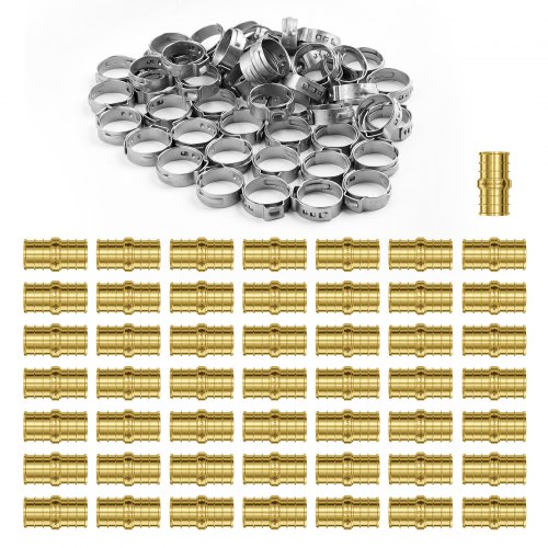 

Pipe Fittings 3/4" 50PCS Brass Clamp-style Straight-Through for Air