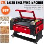 VEVOR 80W Laser Engraver 500x700mm Laser Engraving Cutting Machine CO2 Laser Engraver USB Interface for DIY Engraving