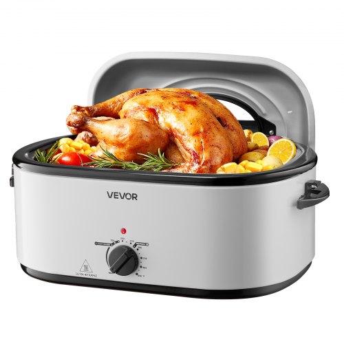 VEVOR Electric Roaster Oven 26QT Electric Roasting Pan with Self-Basting Lid