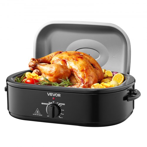 VEVOR Electric Roaster Oven 18QT Electric Turkey Roaster with Self-Basting Lid