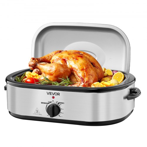 VEVOR Electric Roaster Oven 14QT Electric Roasting Pan with Self-Basting Lid