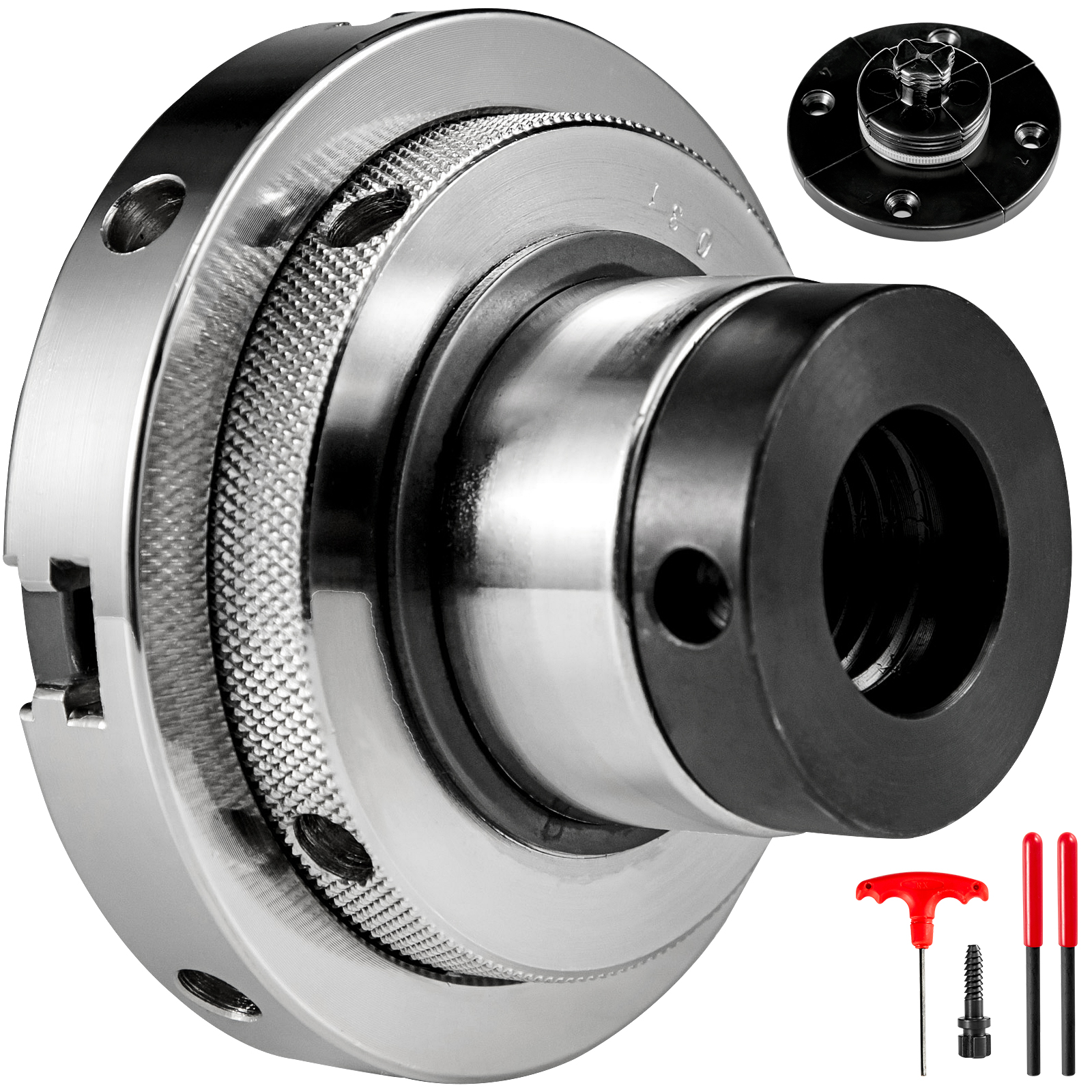4-inch Self-centering Lathe Chuck Compact Functional Chuck 1inch x 8TPI Thread от Vevor Many GEOs