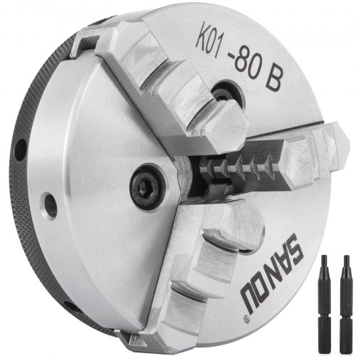 K01-80b 80mm 3" 3 Jaw Lathe Chuck Reversable Milling Accuracy Repeatability