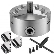 VEVOR K11-100 Lathe Chuck 4" ,Metal Lathe Chuck  Self-centering 3 Jaw ,Lathe Chuck With Two Sets Of Jaws, for Grinding Machines Milling Machines