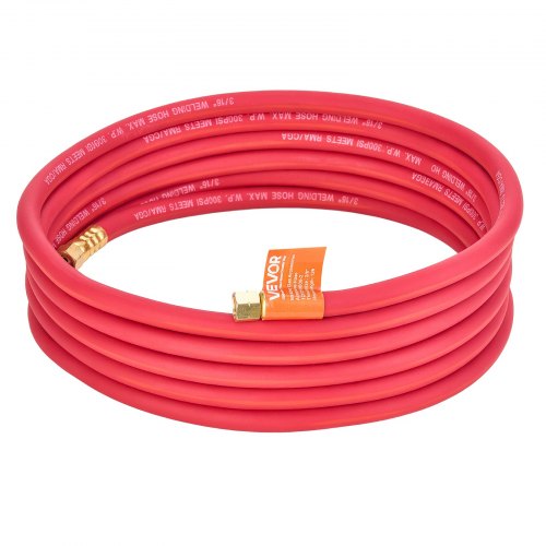 

VEVOR Air Acetylene Torch Hose, 3/16-Inch x 12FT Acetylene Welding Hose with 3/8"-24 LH A-Type Fittings, AH-12 R Grade Welding Torchs Hose Compatible with AR-B/AR-MC Regulators
