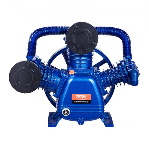 

VEVOR Air Compressor Pump Head, 10HP 17.5CFM @ 90PSI, 3-Cylinder Oil Lubricated Air Compressor Piston Pump Head, Dual Stage V-Type Cast Iron Air Compressor Pump Replacement with Max. 185PSI Pressure