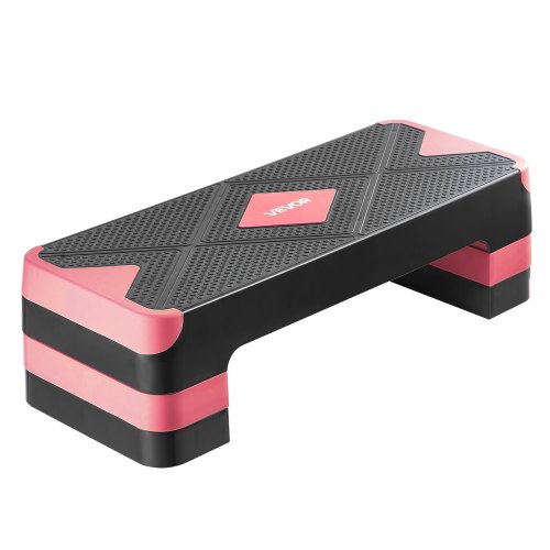 

Aerobic Exercise Step Platform Height Adjustable Workout Stepper 4 Riser Red