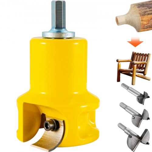 

VEVOR Tenon Cutter, 1.5" / 38 mm Diameter, with Dual Curved Blades & Button Screws Home Master Kit, Premium Aluminum & Steel Log Furniture Cutter, Commercial Woodworking Tool for Home Beginner DIY