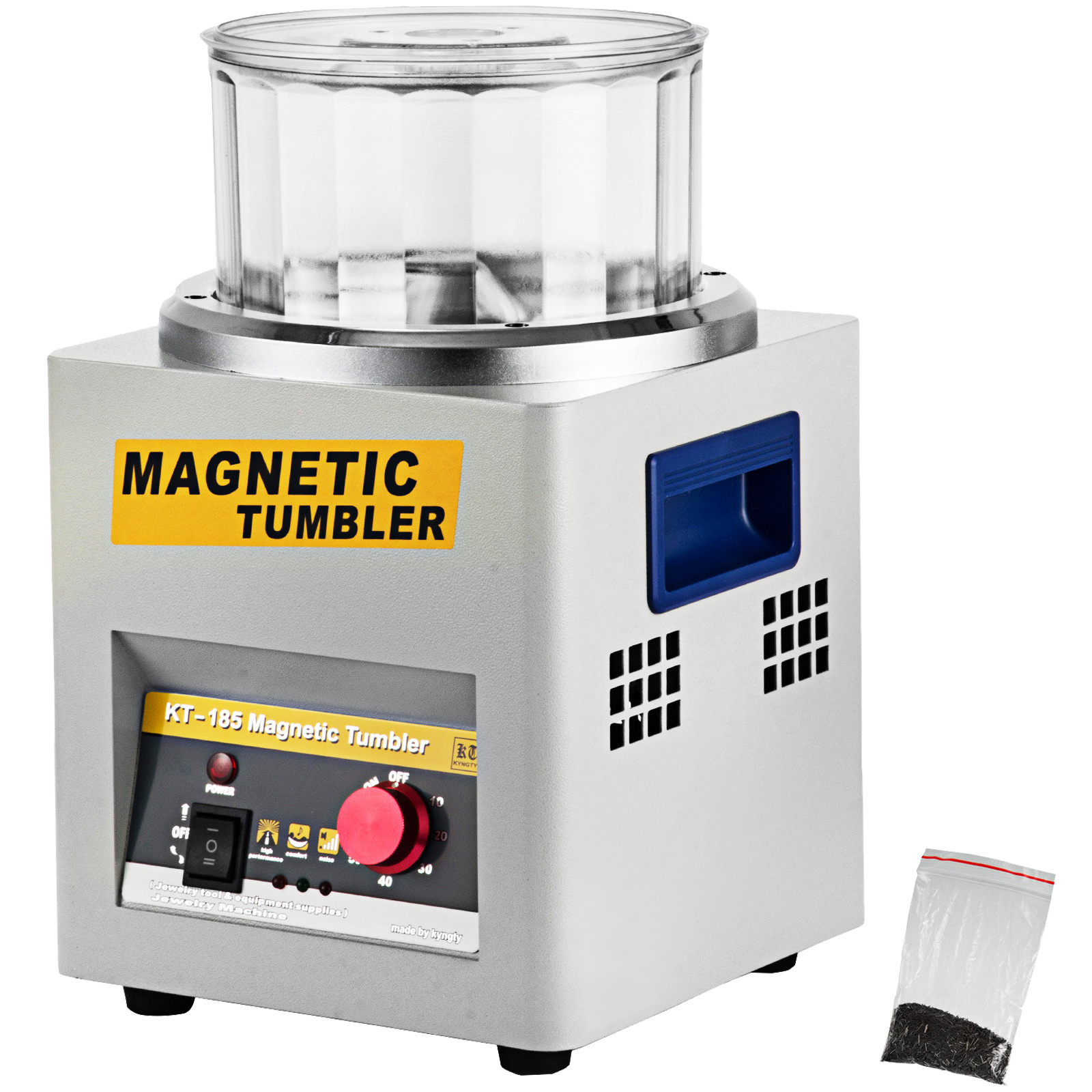 180mm Magnetic Tumbler Jewelry Polisher Machine Polishing 4 Speeds Steel Pins от Vevor Many GEOs